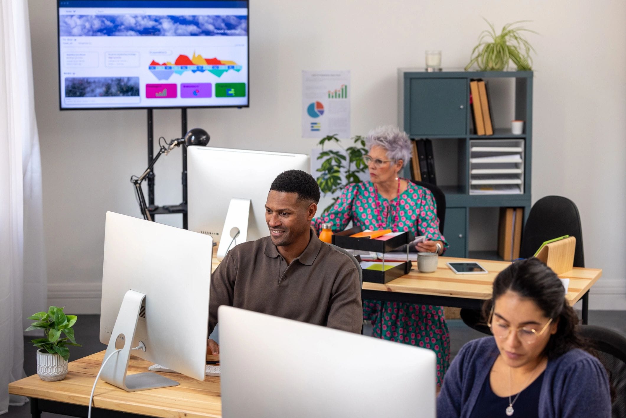 Modern IT operations team at work